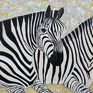 Zebras 100x100cm